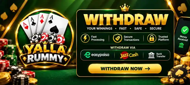 Yalla Rummy withdrawal guide with payout methods