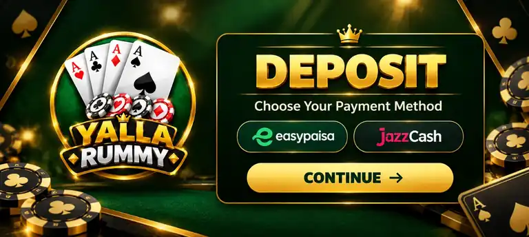 Yalla Rummy deposit guide with EasyPaisa and JazzCash